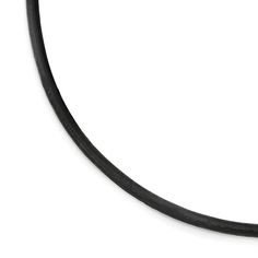 a black rubber cable on a white background