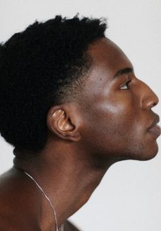 Black Side Profile Male, Men Profile Reference, Asian Face Reference Drawing, Black Nose Side Profile, Face Study Reference Male, Muscular Man Side Profile, Side Profiles Men, Side Profile Practice, African Side Profile