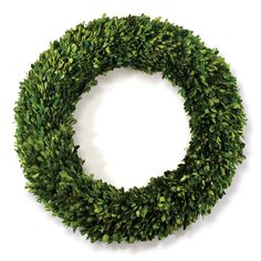 a green wreath on a white background