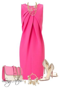 "5/15/14" by longstem ❤ liked on Polyvore featuring L'Agence, Christian Louboutin, Majorica, Valentino and Henri Bendel Gaun Koktail, Mode Tips, Classy Casual Outfits, Henri Bendel, Pretty Dresses, Classy Outfits, Runway Fashion, Chic Outfits, Pink Dress