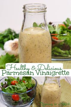 healthy and delicious parmesan vinaigrete dressing is the perfect side dish