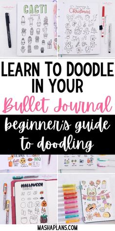 We all want to make our planners pretty, and not just useful. A great way to do it is by adding cute doodles. Check this post where I explain how you can learn and improve your Bullet Journal doodles. Even if you never doodled before just follow my instructions and you'll be able to draw cute little doodles in no time. This post also has a "How To Doodle" video to help you out of your learning journey. #mashaplans #bulletjournal #tutorial #doodles #bujoideas Fun Bujo Pages, Bujo Decoration Ideas, Bujo Decoration, Learn To Doodle, Cute Little Doodles, Reading Bujo, Beautiful Doodles, Bujo Lettering, Doodling Tutorial