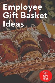 a basket filled with lots of bread on top of a table