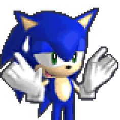 sonic the hedge is holding something in his hand