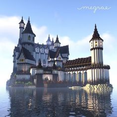 Minecraft White Castle Ideas, Minecraft Survival Castle Base, Minecraft Fantasy Castle Layout, Elvin Castle Minecraft, Modern Castle Minecraft, Mincraft Idea Castel, Minecraft Fantasy Castle Tutorial, Minecraft Castle Survival