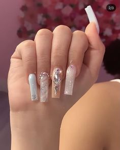 Nails Acrylic Long Square, Buchifresa Nails, Nails Acrylic Long, Short Coffin, Glow Nails