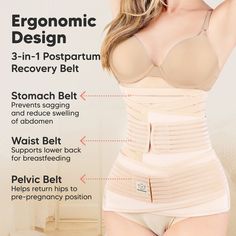 a woman wearing a bra and panties with the words ergonomic design