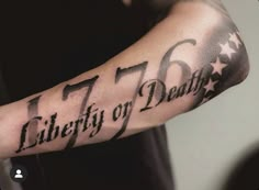 1776 Tattoo Women, 1776 Tattoo Design, Patriotic Tattoo Designs, Pledge Of Allegiance Tattoo, American Made Tattoo, 3 Percent Tattoos For Men, Army Infantry Tattoos, Conservative Tattoos For Women