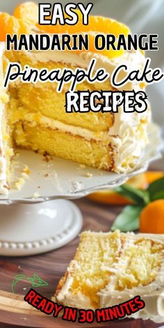 an easy mandarin orange pineapple cake recipe