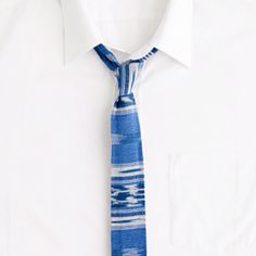 The Hill-side® selvedge ikat-stripe tie $83.00 item 75596 Ikat Stripe, Timeless Outfits, Men's Ties, Italian Leather Shoes, Fashion Forever, J Crew Men, Pocket Squares, Striped Tie