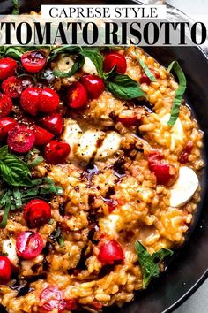 an image of a plate of food with tomatoes and spinach on it that is featured in this magazine