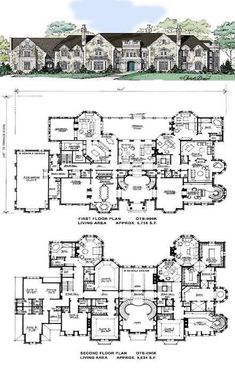 two story house plans with large windows and lots of room