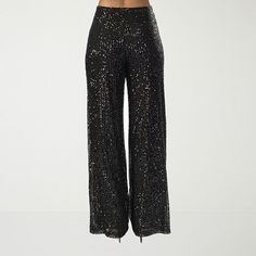 These Premier Amour women's sequinned wide-leg pants offer a showstopping look for your next night out. This pull-on pair are designed for a loose-fit with a comfortable elastic waistband. Wear it with the matching sequinned top and heels for a complete look. Front Style: Flat FrontFeatures: Stretch Fabric, SequinsClosure Type: Pull OnFit: Loose FitRise: At WaistFiber Content: 92% Polyester, 8% SpandexFabric Description: MeshLining: Fully LinedLining Material: PolyesterInseam: 32 InLeg Style: W… Embellished Stretch Bottoms For Evening, Stretch Embellished Bottoms For Evening, Stretch Sequin Bottoms For Evening, Sequin Stretch Evening Bottoms, Glamorous Embellished Bottoms For Evening, High-waist Embellished Bottoms For Party, Embellished High Waist Bottoms For Party, Embellished Bottoms For Night Out During Party Season, High Waist Embellished Party Bottoms