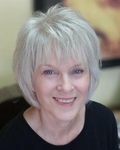 Bobs With Bangs For Older Women, Choppy Bob Hairstyles For Fine Hair, Shag Cut, Short Hair Images, Choppy Bob Hairstyles, Chin Length Hair, Hairstyles For Women Over 50, Blending Gray Hair, Short Hairstyles For Thick Hair