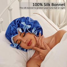 Nu-look kollection :The hair mask's double-layer fabric construction can wrap the hair effectively, and when worn overnight, it won't leave stains on the sheets.  Reversible bonnets feature luxuriously soft, breathable fabric to protect your hair while you are sleeping. The benefits of our satin sleep bonnets are endless. Silk Hat For Hair, Silk Night Cap Hair, Silk Head Wrap Sleep, Hair Bonnets Satin, Hair Bonnet Sleep Satin, Satin Products, Satin Bonnet Natural Hair, Chic Messy Bun, Sleeping Bonnet