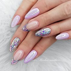 Merlin Nails, Dark Orchid, November Nails, Lovely Nails, Her Nails, Dipped Nails, Glitter Gel, Pretty Acrylic Nails, Fancy Nails