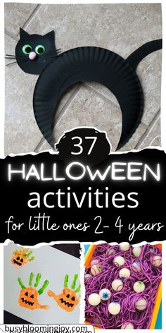 Simple Halloween Crafts For Kids, Simple Halloween Crafts, Halloween Activities For Toddlers, Halloween Craft Activities, Craft Activities For Toddlers, Dekorasi Halloween