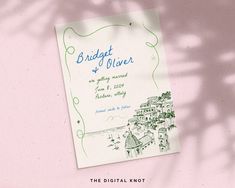 a piece of paper with the words bridalt and river on it next to a plant