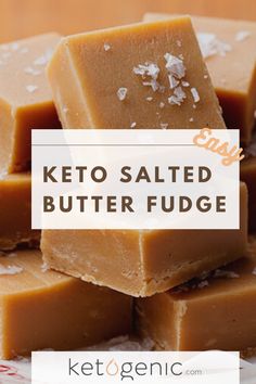 keto salted butter fudge on a plate