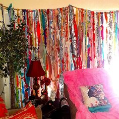 Custom Made Bohemian Rag Curtains. Shower Curtains, Large, Medium, And Small Windows, Doors, And More. All You Have To Do Is Tell Me What You Want And I Can Make It. Custom Sizes, Colors, And More. Prices Range From 45.00 And Up Depending On What You Are Looking To Do. I Am Taking Orders And The Time Frame Of When They Will Be Ready Will Depend On The Amount And Sizes. I Will Inform You Of All Of This When You Put Your Order In. If You Have Any More Questions Just Ask.... Thank You. Fabric Strip Curtains, Beaded Curtains Diy, Rag Curtains, Boho Window, Tick Tick Boom, Handmade Curtains, Bohemian Curtains, Diy Furniture Decor, Blankets And Pillows