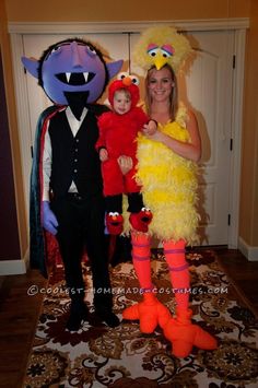 two people in costumes standing next to each other