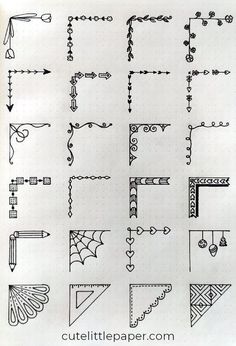 an image of different types of decorative elements on a sheet of paper with the words cuttlepaper com