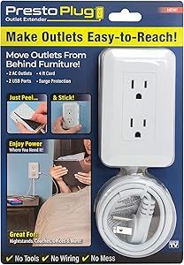 the white outlet is plugged into an electrical outlet