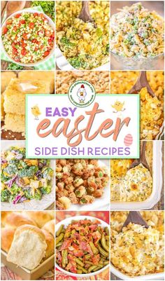 an easy easter side dish recipe collage