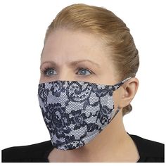 Adult / Child / Teen Breathable Washable Printed Face Mask, Face Cover, Double Layer, Stretches to Fit. Printed on one side in the US. Pattern continues from the front of the mask to over the ears to create a uniform look on the face. Double layer breathable fabric stretches over the face comfortably. Fabric ear loops can be softer than elastic on the ears for less irritation. Binding on the top and bottom of the mask adds durability and creates a softer fit. Machine wash. 95% polyester and 5% Feeding Kids, Mask Face, Ear Loop, Face Cover, Lace Pattern, No Equipment Workout, Double Layer, Breathable Fabric, The Face