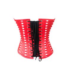 Red Satin Corset adorned with stripes on piping and front panel, makes it a perfect Christmas Costume Specifications: - Overbust pattern perfect for long, medium & short torso female. Front length is 14 inches (35.5 cm). Bust to bottom length is 15.5 inches (39.4 cm). Side length is 12.5 inches (32 cm). Back Length is 12.7 inches (32.3 cm). Bone: 10 Spiral steel bones are distributed all around the corset. Bone: 4 Flat bones are located at the back of the Corset. Front opening is Steel Busks Red Corset With Corset Back For Costume Party, Red Underbust Corset Dress For Costume, Red Fitted Underbust Corset Dress, Red Boned Bodice Corset For Costume, Red Underbust Corset Dress, Red Satin Overbust Corset, Red Fitted Satin Corset, Red Fitted Satin Corset Dress, Red Satin Fitted Corset