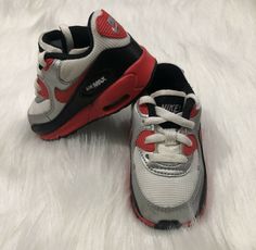 baby NIKE AIR MAX Size 4C gray red white. Condition is "Pre-owned". Shipped with USPS First class. There is scuff on toe as shown in last picture. Gray Nike Air Max Low-top With Cushioning, Nike Air Max Sporty Gray, Sporty Nike Air Max In Gray, Nike Air Max Gray Sneakers For Sports, Sporty Red Nike Air Max Lace-up, Nike Air Max Red With Air Cushioning, Red Nike Air Max For Sports, Red Nike Air Max For Running With Branded Insole, Red Nike Air Max With Air Cushioning For Running