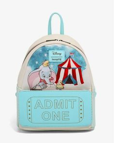 In hand to ship, brand new with tags Loungefly Disney Dumbo Admit One Mini Backpack. Circus Ticket, Admit One Ticket, Disney Adult, Disney Purse, One Ticket, Mini Backpack Purse, Ticket Design, Circus Tent, Loungefly Bag