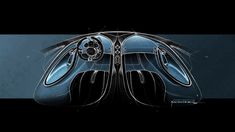 an image of a futuristic car in blue and black