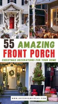 Front Porch Christmas Decorations, Porch Christmas Decorations, Winter Front Porch Decor, Winter Front Porch, Front Door Christmas Decorations, Porch Christmas Decor, Front Porch Christmas, Christmas Front Porch, Christmas Front Doors