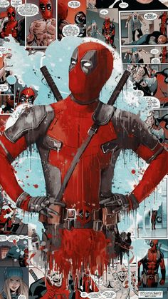 the deadpool is in action with his hands on his hips