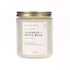 lavender and white musk candle