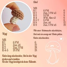 an advertisement for the crochet workshop with instructions on how to make it in german