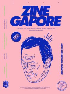 a pink poster with the words,'zine gabore'on it