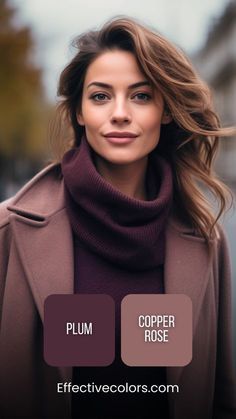 Winter Color Combos Outfit, Autumn Pallet Outfits, Plum Outfit Ideas Color Combos, 2024 Winter Fashion Trends Women, Red Head Outfits, Colourful Winter Outfits, Winter Outfits Colorful, Combo Outfits, Unusual Outfits