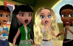 Bratz Best Friends Aesthetic, Bratz Dolls Aesthetic Trio, Bratz Cartoon, Bratz Meme Reaction, Bratz Doll Meme Funny, Bratz Doll Sasha Meme, Bratz Doll Outfits