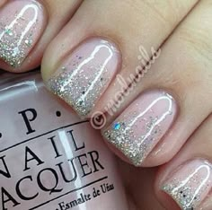 Gradient Nails Tutorial, Nail Sparkle, Glitter Wallpaper Iphone, Glitter Gradient Nails, Classy Nail, Gradient Nails, Nails French, Sparkly Nails