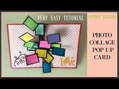 Pop Up Cards Diy Templates, Diy Mini Album Tutorial, Pop Up Flower Cards, How To Make Photo, Express Feelings, Diy Mini Album, Pop Up Greeting Cards, Fancy Fold Card Tutorials, Pop Up Art