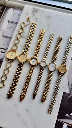 Super rare find collection from prestigious brands *  These vintage watches for ladies exude charm and sophistication, with a delicate bracelet design that seamlessly merges fashion and function. These timepieces showcase dainty proportions, making them perfect for petite wrists, while their fashionable aesthetic adds a touch of elegance to any ensemble. 1. Seiko 2. Rotary 3. Courrèges  4. Citizen 5. Citizen 6. Seiko * Sold as-is. These are vintage watches - no warranty. * Due to the nature of v Vintage Watches Women Aesthetic, Watch Aesthetic Women, Vintage Watch Aesthetic, Watches Aesthetic, Aesthetic Watch, Watches For Ladies, Fashionable Aesthetic, Watches Design