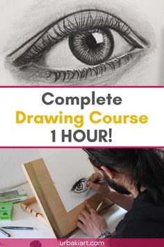 the complete drawing course for beginners to learn how to draw an eye with pencils