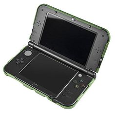 an open green and black nintendo wii game system