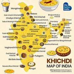 map of india with all the main dishes