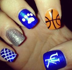 UK basketball nails Basketball Nails, Gel Nails Long, Nails Rose, Uk Nails, Popular Nails, Gel Nail Designs