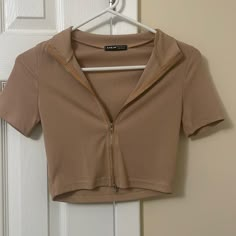 Size Xs But Can Fit A S. New Without Tags Never Worn. Polos Aesthetic, Top Shein, Tan Top, Casual Style Outfits