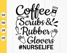 coffee scrubs and rubber gloves svg file