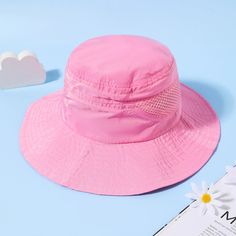 This cute Kids Sun Hat with a Breathable Visor is a summertime classic! Protect your little kiddos head & eyes from the summer sun. This stylish hat is adjustable and suitable for 1-4 year olds. Great sun or rain hat as it's made from waterproof material! Available in white or pink to go with any kiddos sun outfit! Hand wash Adjustable Fit Bucket Hat With Uv Protection For Beach, Summer Bucket Hat With Adjustable Fit And Curved Brim, Spring Bucket Hat With Uv Protection And Adjustable Fit, Fun Beach Sun Hat With Adjustable Fit, Adjustable Fit Bucket Hat For Beach Season, Fun Wide Brim Hats With Uv Protection, Fun Adjustable Beach Sun Hat, Casual Adjustable Bucket Hat For Summer, Adjustable Beach Bucket Hat